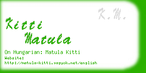 kitti matula business card